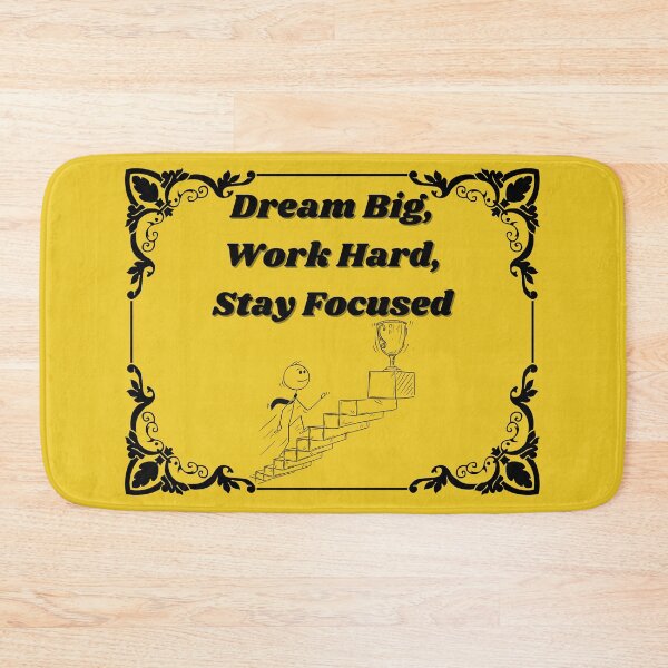 Item preview, Dream Big, Work Hard, Stay Focused Step by Step to Success Motivational Growth Mindset designed and sold by World-Shop25.