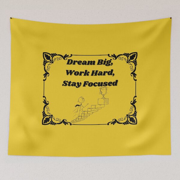 Item preview, Dream Big, Work Hard, Stay Focused Step by Step to Success Motivational Growth Mindset designed and sold by World-Shop25.