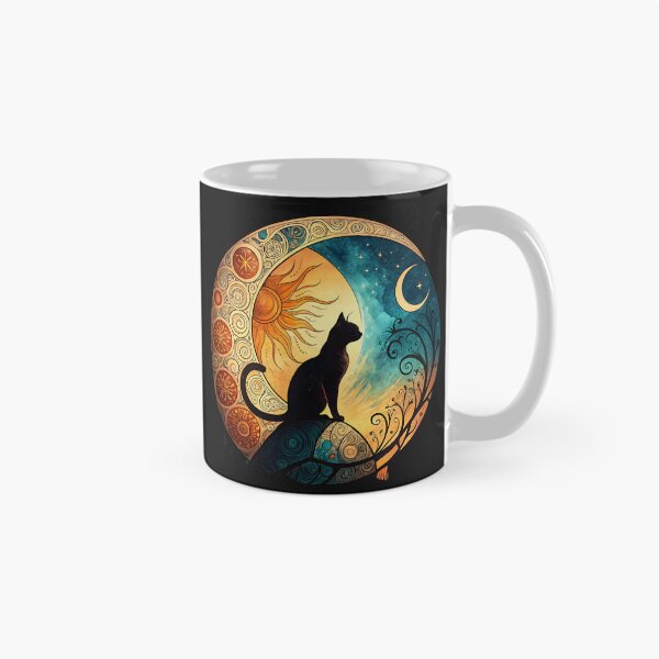 Artikelvorschau, Sonnenfinsternis Katze Mond und Sonne entworfen und verkauft von GogoGrove.