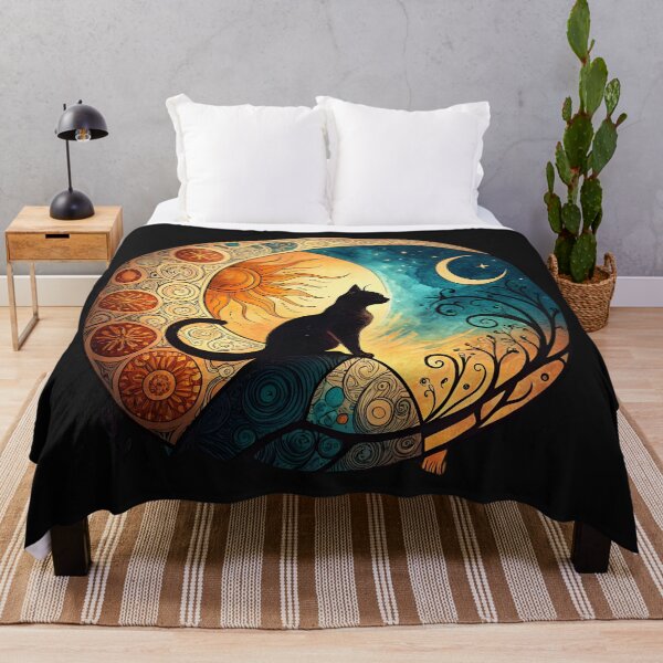 Item preview, Eclipse Cat moon and sun designed and sold by GogoGrove.