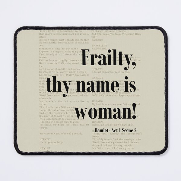 Item preview, Frailty Thy Name Hamlet Shakespeare Quote Literature designed and sold by kakarikihill.