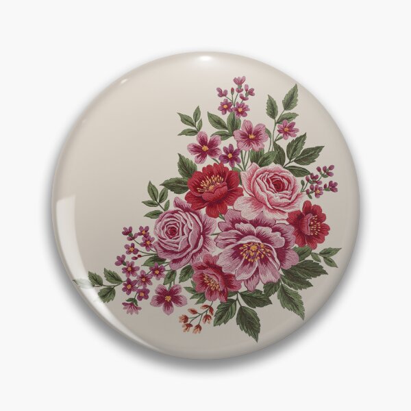 Artikelvorschau, Vintage Cottage Rote und rosa Blumen entworfen und verkauft von DaisyHouse.