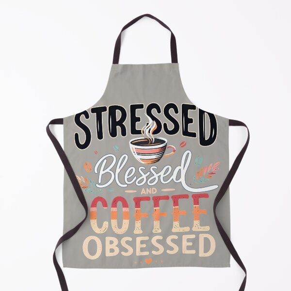 Item preview, Stressed Blessed and Coffee Obsessed, typography designed and sold by maxmaj.