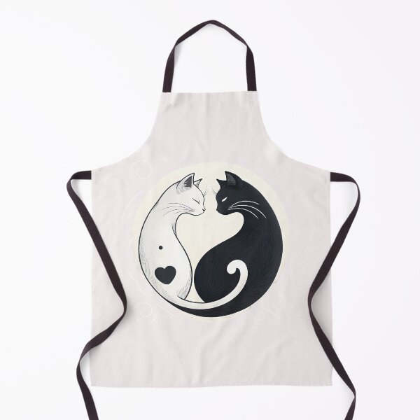 Item preview, black and white Yin-Yang Cats designed and sold by GogoGrove.