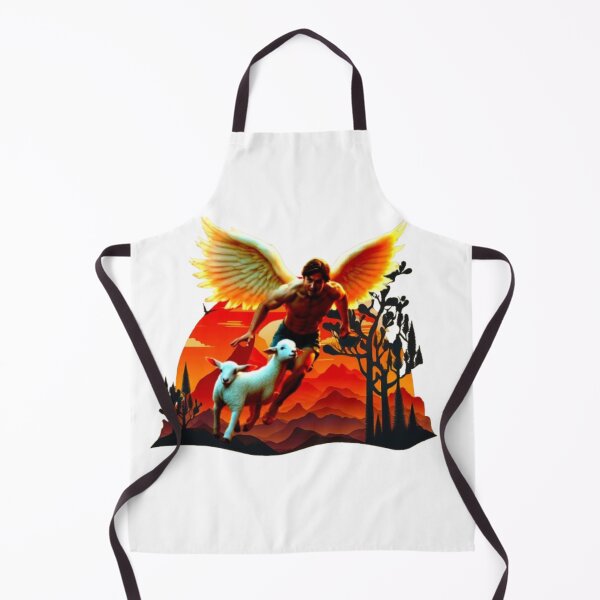 Item preview, Handsome Muscular Seraphim Angel Running With Lambs designed and sold by DivineHaven.