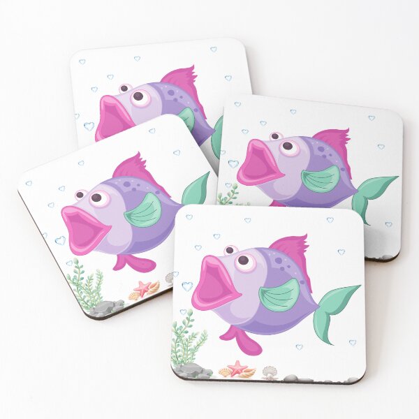 Item preview, Fish with open mouth bubbles and underwater flora. designed and sold by LaUnArt.