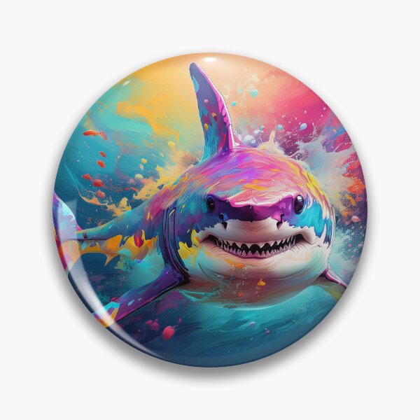 Item preview, Urban Abstract Graffiti Shark, Vibrant Street Art Ocean Design designed and sold by Phat Dog Designs .