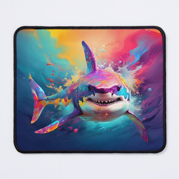 Item preview, Urban Abstract Graffiti Shark, Vibrant Street Art Ocean Design designed and sold by Phat Dog Designs .