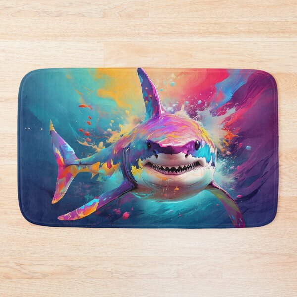 Item preview, Urban Abstract Graffiti Shark, Vibrant Street Art Ocean Design designed and sold by Phat Dog Designs .