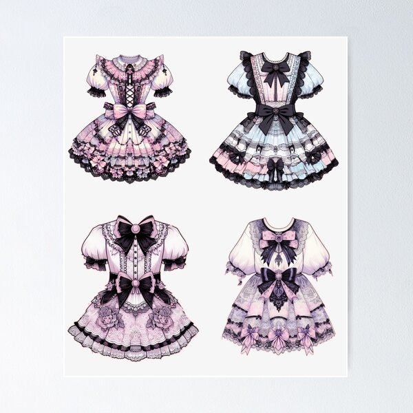 Item preview,  Pastel Gothic Dolled Up core – Lolita Pastel Goth Dress Aesthetic designed and sold by BeaverFriends.