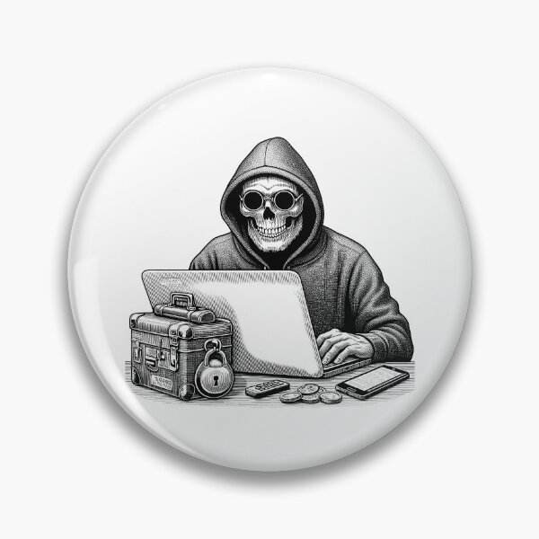 Item preview, Digital Espionage Masked Hacker at Work designed and sold by NTGUILTY.