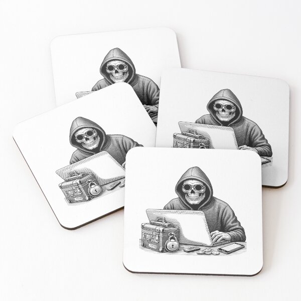Item preview, Digital Espionage Masked Hacker at Work designed and sold by NTGUILTY.