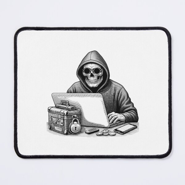 Item preview, Digital Espionage Masked Hacker at Work designed and sold by NTGUILTY.