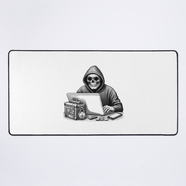 Item preview, Digital Espionage Masked Hacker at Work designed and sold by NTGUILTY.