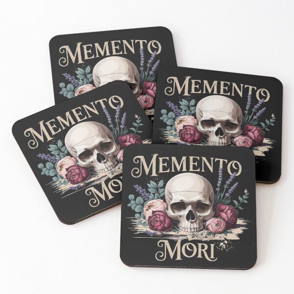 Item preview, Memento Mori | Dark Academia Skull with Dried Flowers Design designed and sold by TheVelvetArchive.