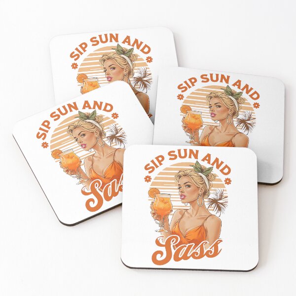 Item preview, Sip Sun and Sass Retro Summer Cocktail designed and sold by JerdbordinShop.
