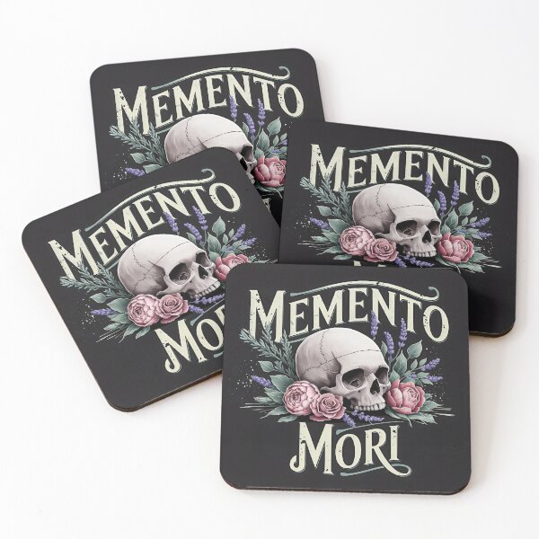 Item preview, Memento Mori | Dark Academia Skull with Dried Flowers Design designed and sold by TheVelvetArchive.