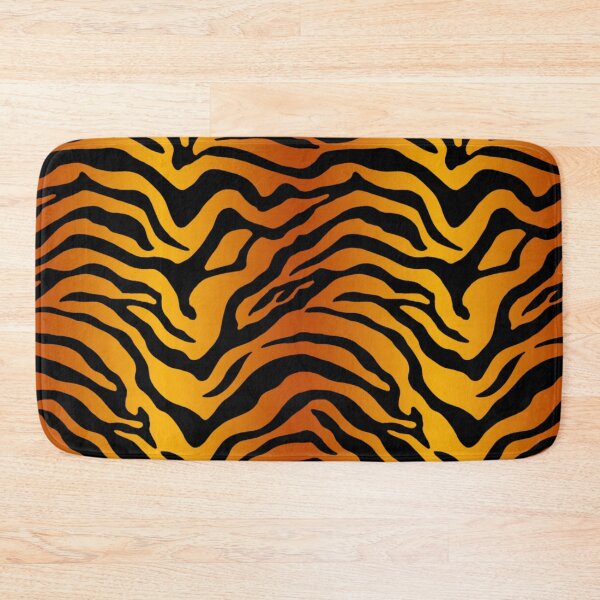 Item preview, Orange Black Tiger Stripe Safari Theme Pattern designed and sold by Phat Dog Designs .