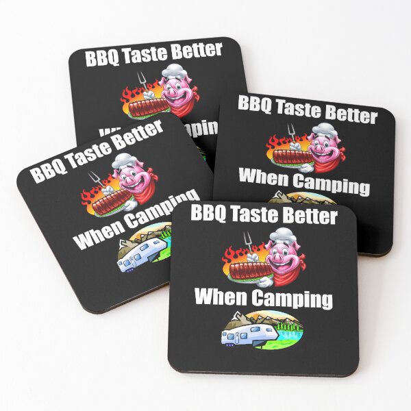 Item preview, Happy Camper Funny Camping BBQ Taste Better When Camping designed and sold by fantasticdesign.