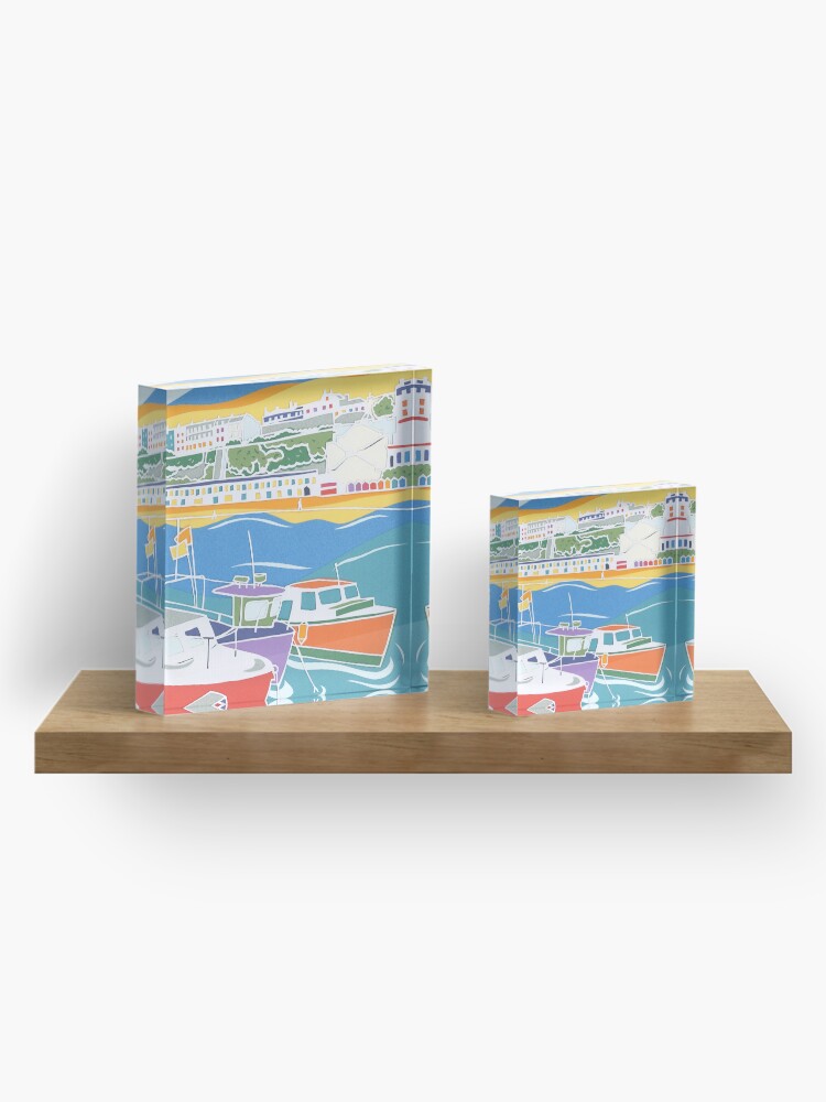 Alternate view of Broadstairs Beach Papercut Acrylic Block