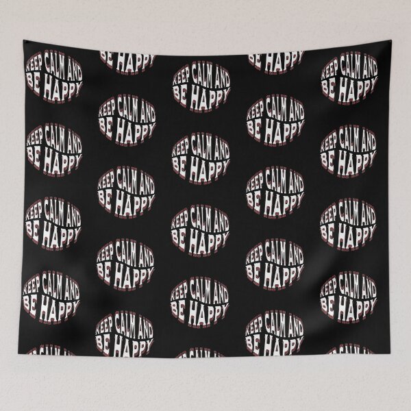 Item preview, Keep Calm and Be Happy - Motivational Typography Art designed and sold by Psycho-Crazy.