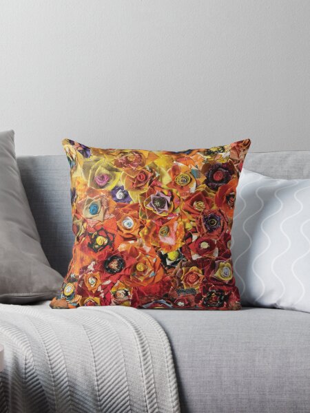 Item preview, Fabric Flower Ombre Warm Colors designed and sold by KabloomCraftArt.