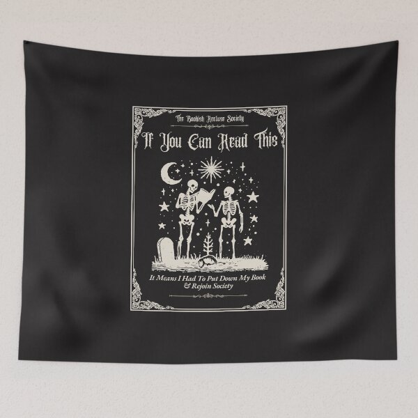 Item preview, Bookish Recluse Skeleton Tarot Art - Funny Reading Design designed and sold by amandaline.