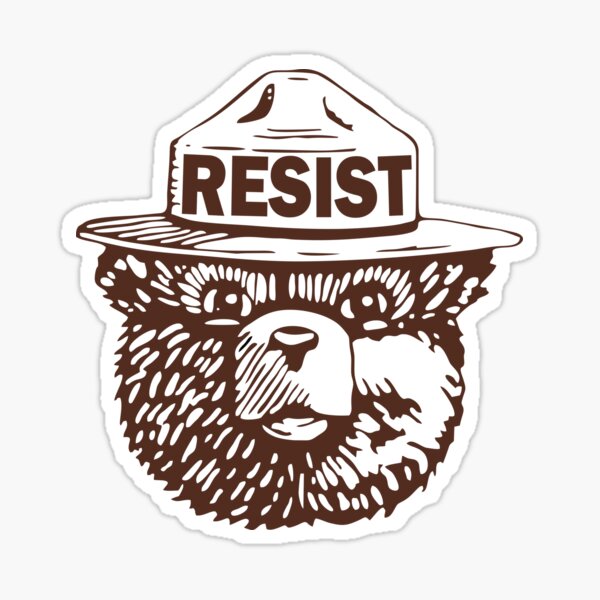 Vista previa del artículo con la obra «Resiste a Smokey», diseñado y vendido por philosophetee.