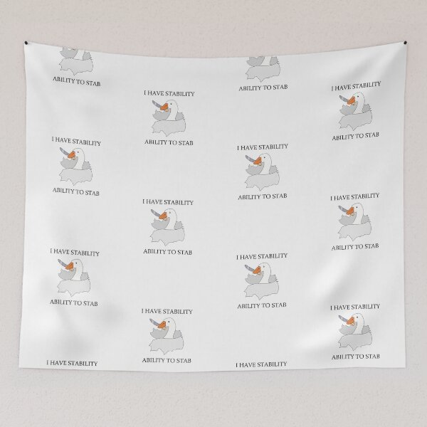 Item preview, I Have Stability Ability To Stab Duck With A Knife Meme designed and sold by SillyDarkShop.