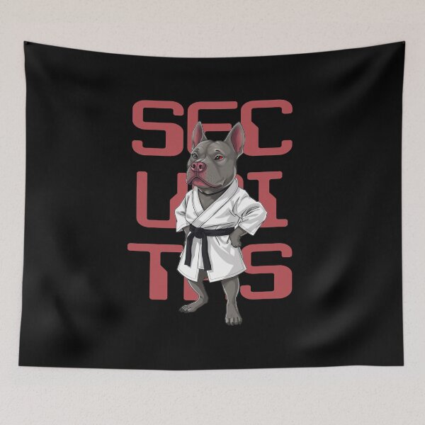 Item preview, Grey Pit Bull Karate Guard designed and sold by OverTimeBGD.