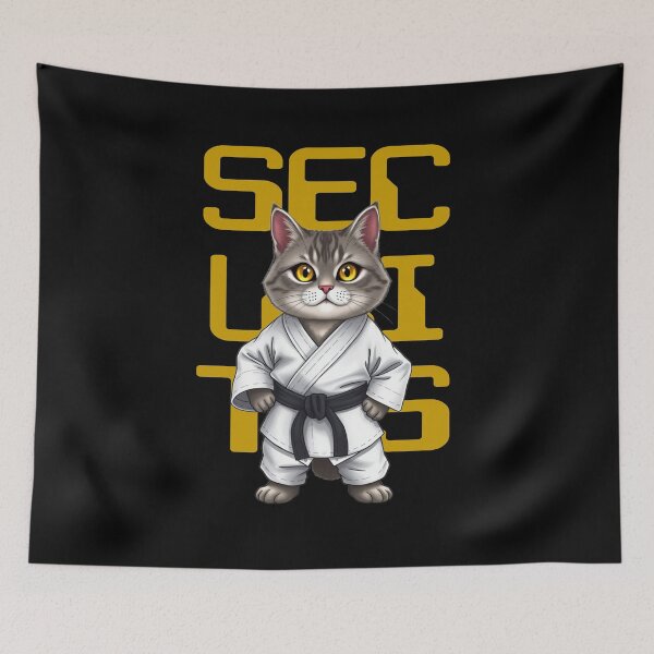 Item preview, Grey Cat - Karate Guard designed and sold by OverTimeBGD.