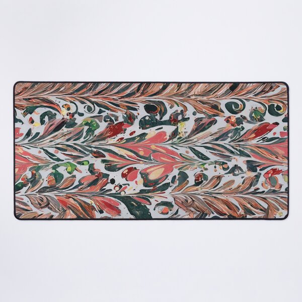 Item preview, Samon teal white feathered marble designed and sold by 2ndBloom.