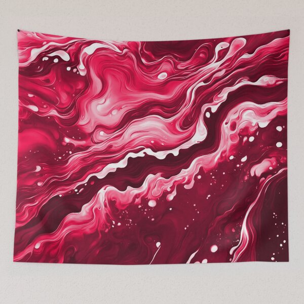Item preview, Scarlet Dreams - Abstract Red Fluid Art designed and sold by AussieMuma.