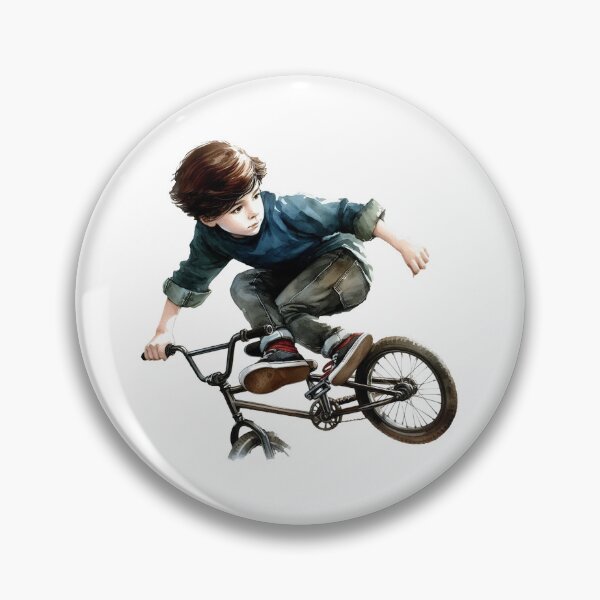 Item preview, Boy Biking Cycling Competitive BMX  designed and sold by countrymouse.