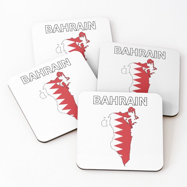 Artikelvorschau, Bahrain-Flaggenkarte entworfen und verkauft von atomstartup.