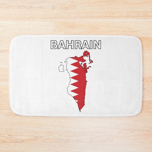 Item preview, Bahrain flag map designed and sold by atomstartup.