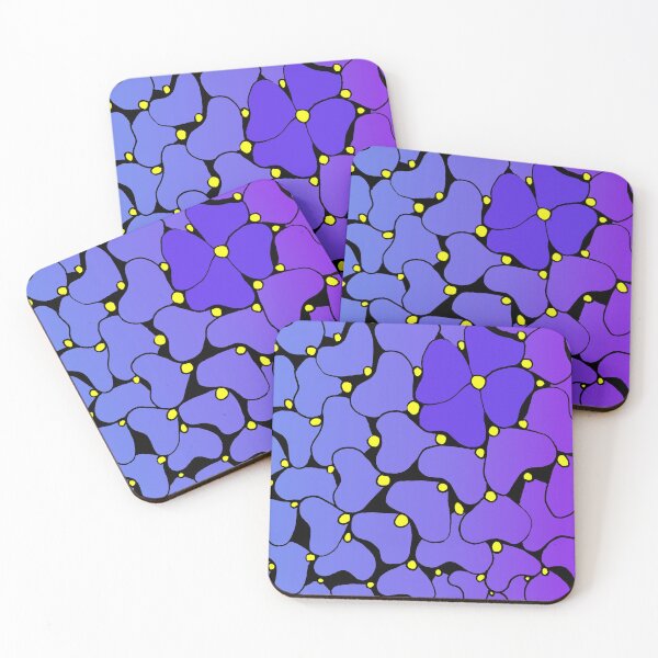 Item preview, Purple Passion Flowers with Yellow Dots designed and sold by TeAnne.