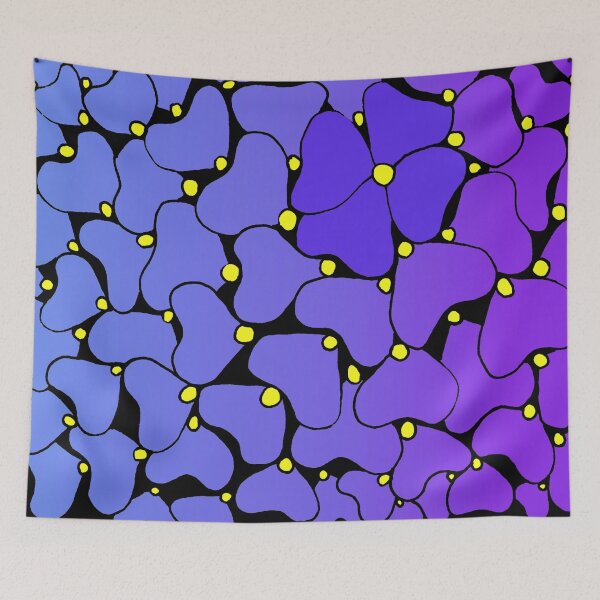 Item preview, Purple Passion Flowers with Yellow Dots designed and sold by TeAnne.