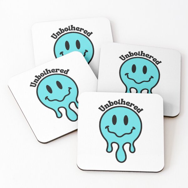 Item preview, Unbothered Smiley - Blue designed and sold by HappyLilPrints.