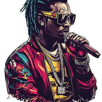 Vorschaubild zum Design Cyberpunk Neon Rapper von Ragil-Studio