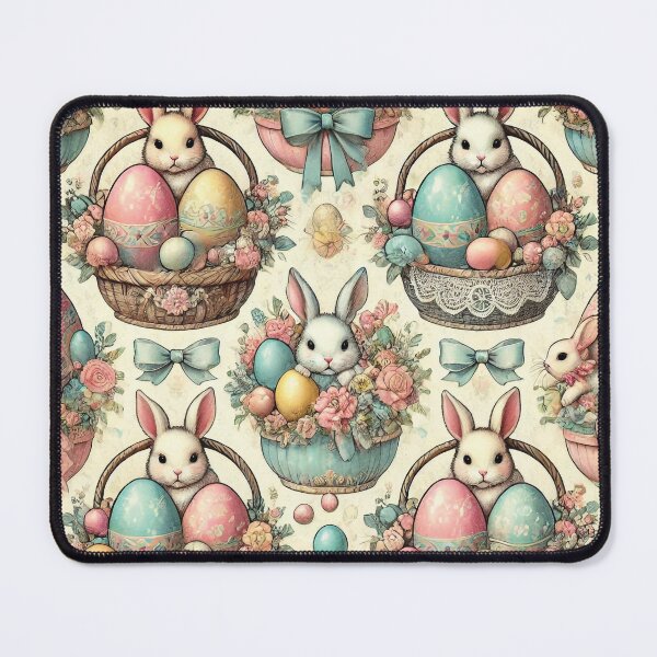 Item preview, Vintage Easter Bunnies & Lace Egg Pattern designed and sold by Baharaby.