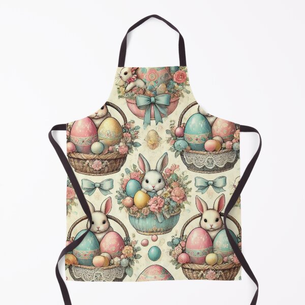 Item preview, Vintage Easter Bunnies & Lace Egg Pattern designed and sold by Baharaby.