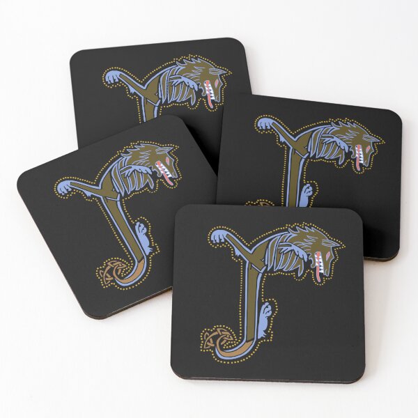 Item preview, Wolf Letter J Black designed and sold by Donnahuntriss.