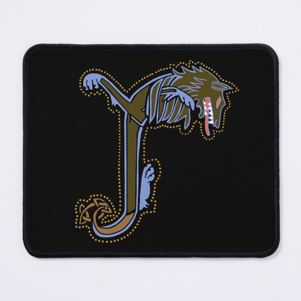 Item preview, Wolf Letter J Black designed and sold by Donnahuntriss.