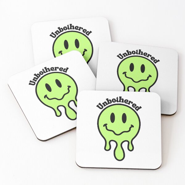 Item preview, Unbothered Smiley Face - Green designed and sold by HappyLilPrints.