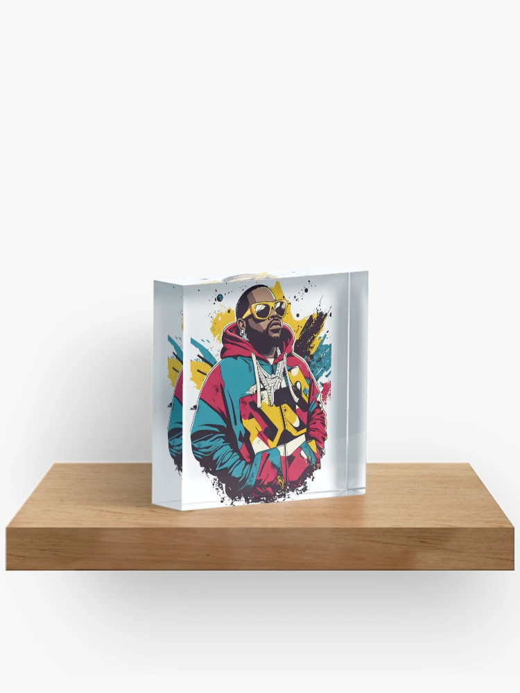Thumbnail 2 von 5, Acrylblock, Psychedelischer Rapper designt und verkauft von Ragil-Studio.