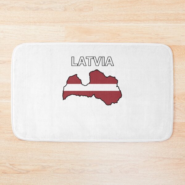 Item preview, Latvia flag map designed and sold by atomstartup.