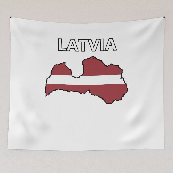 Item preview, Latvia flag map designed and sold by atomstartup.
