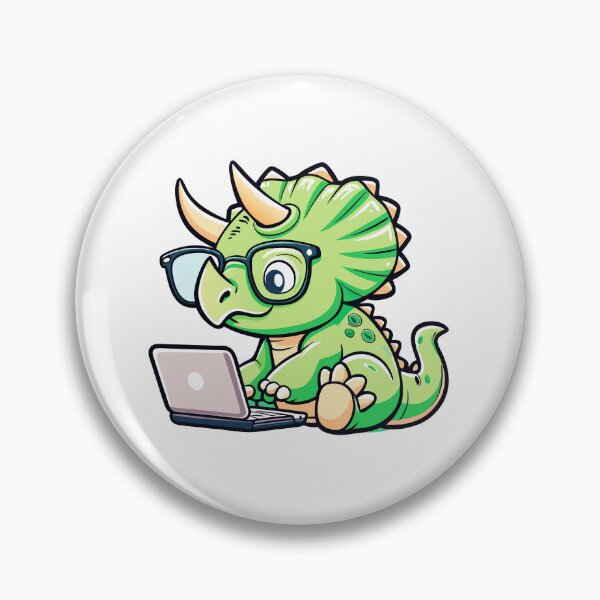 Artikelvorschau, Triceratops on Laptop Dino entworfen und verkauft von Timegraf.