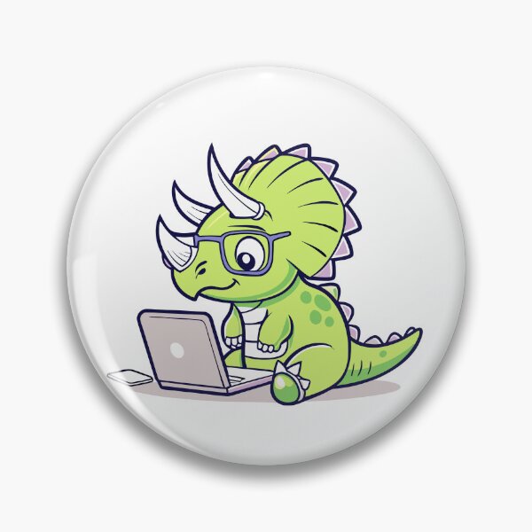 Artikelvorschau, Triceratops on Laptop Dino entworfen und verkauft von Timegraf.